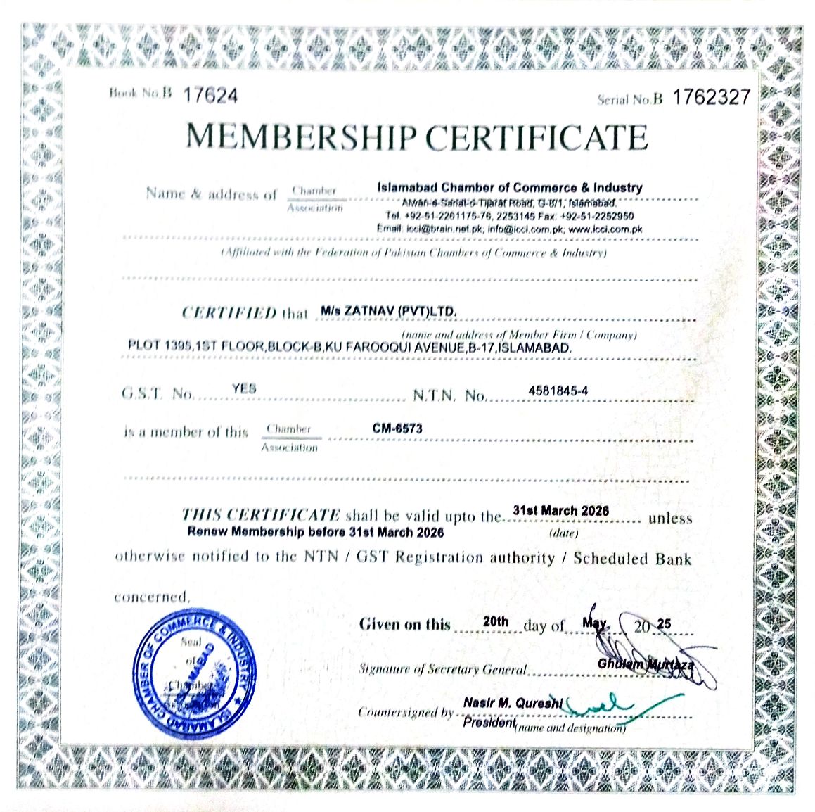 Islamabad Chamber of Commerce & Industry (ICCI)